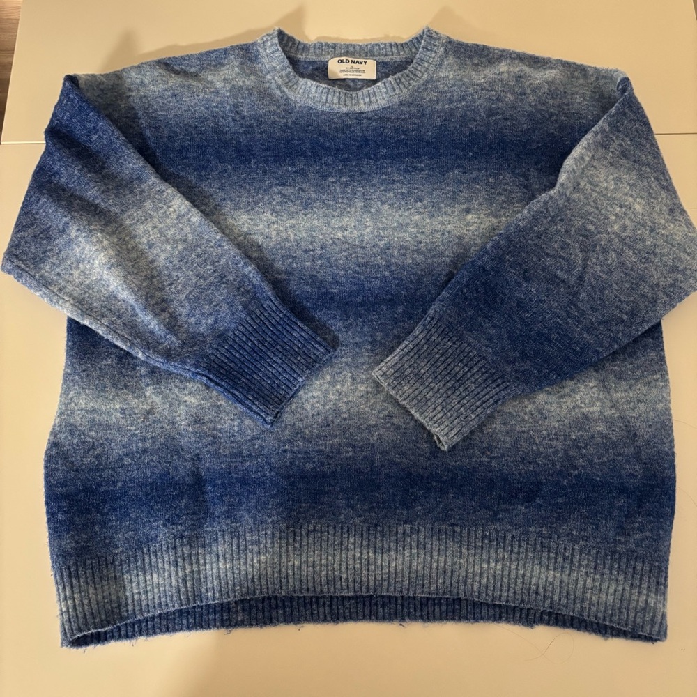 Old Navy Women’s Gradient Blue Crewneck Sweater